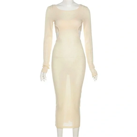 2PC Backless Knit Dress - Picture 11 of 13